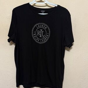 Lauren Ralph Lauren Black Tee with Logo